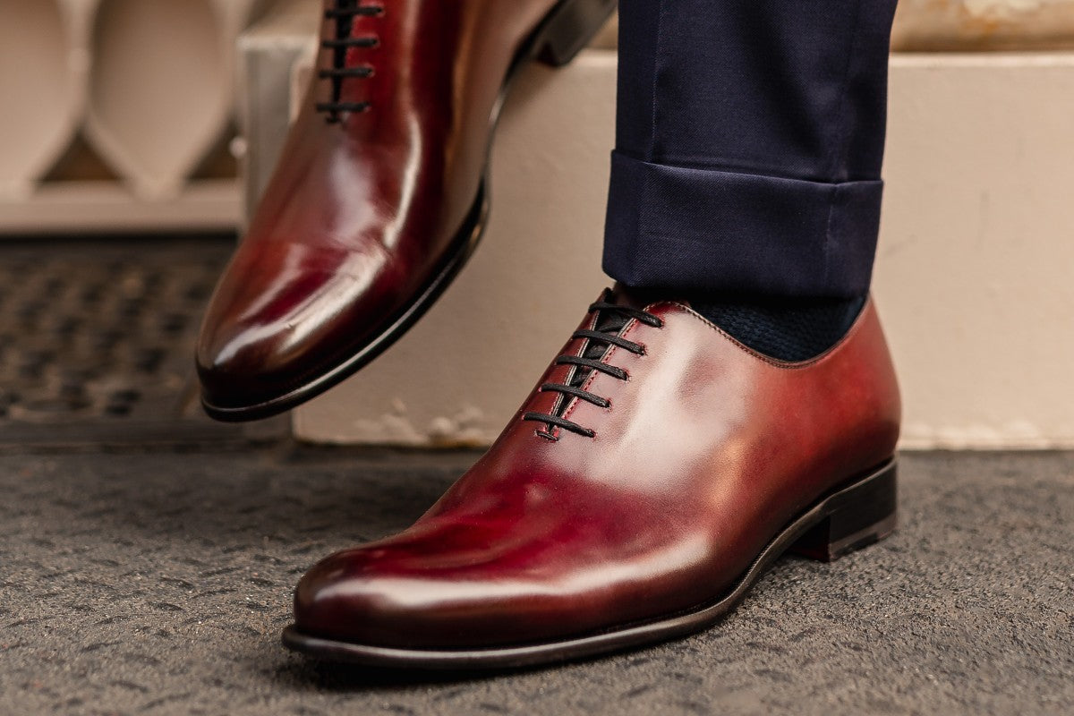 burgundy dress shoes for men